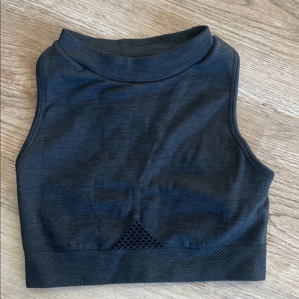 Dark gray/black asics sports bra